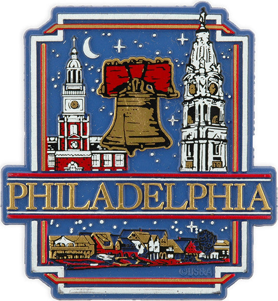 Rubber Magnet Large Philadelphia Night