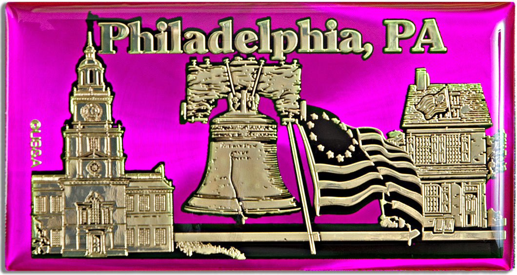 Magnet Hot Pink Foil Philadelphia