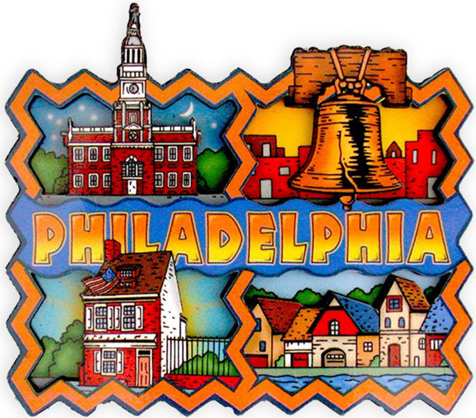 Magnet BiLevel Artwood Philadelphia Jagged