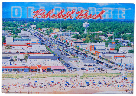Magnet Thick Lucite Rehoboth Aerial Town