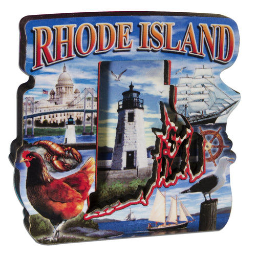 MGRI57 Magnet Wood Montage - Rhode Island