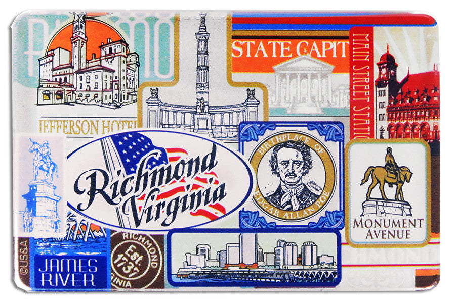 Magnet Thick Lucite Richmond Vintage