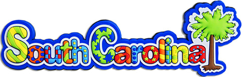 Magnet Raised Word South Carolina