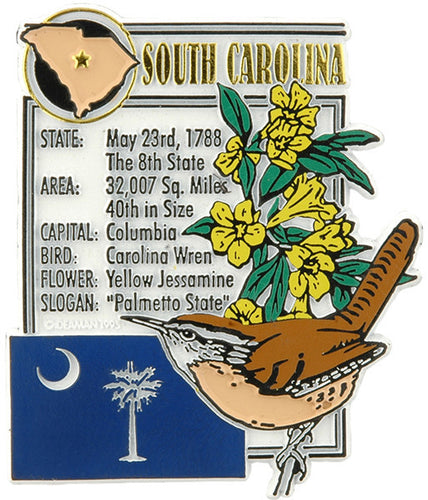 Rubber Magnet Large South Carolina History