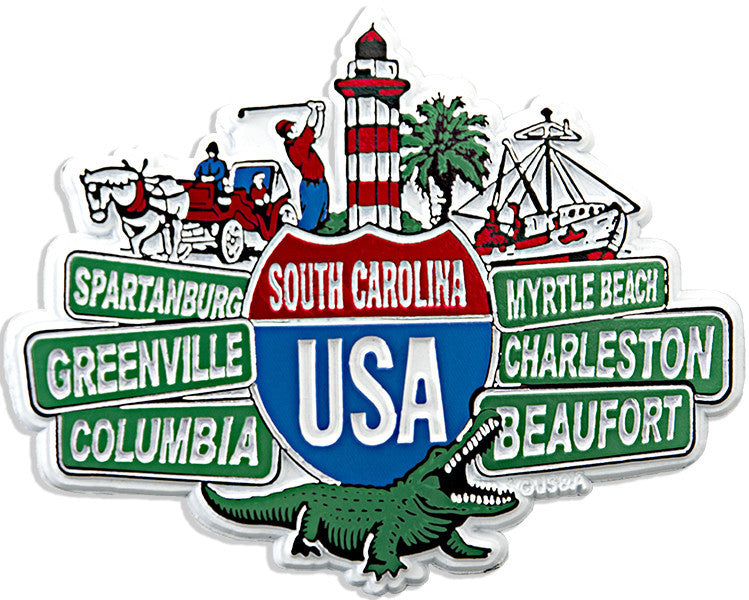 Rubber Magnet Large South Carolina Signs