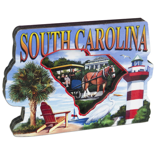 MGSC57 Magnet Wood Montage South Carolina