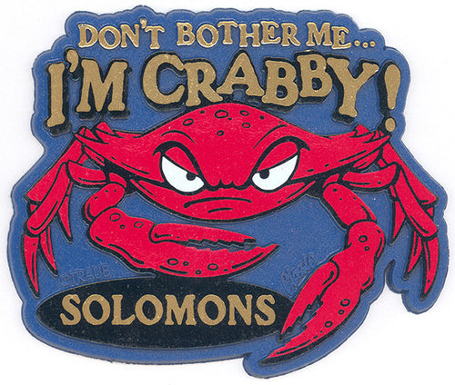 Rubber Magnet Large Solomons Don't Bother Me...I'm Crabby