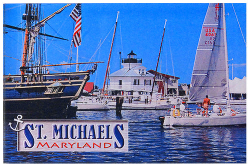 Magnet Thick Lucite St Michaels Harbor