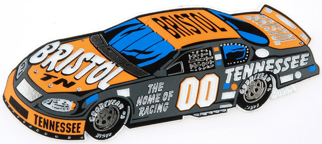 Rubber Magnet Large Bristol Tennessee Race Car