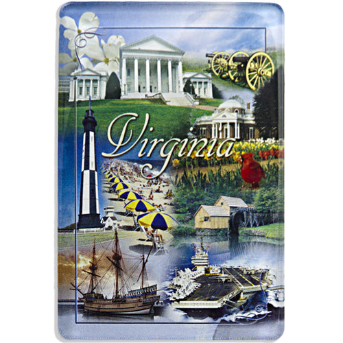 Magnet Thick Lucite Virginia Photo Montage