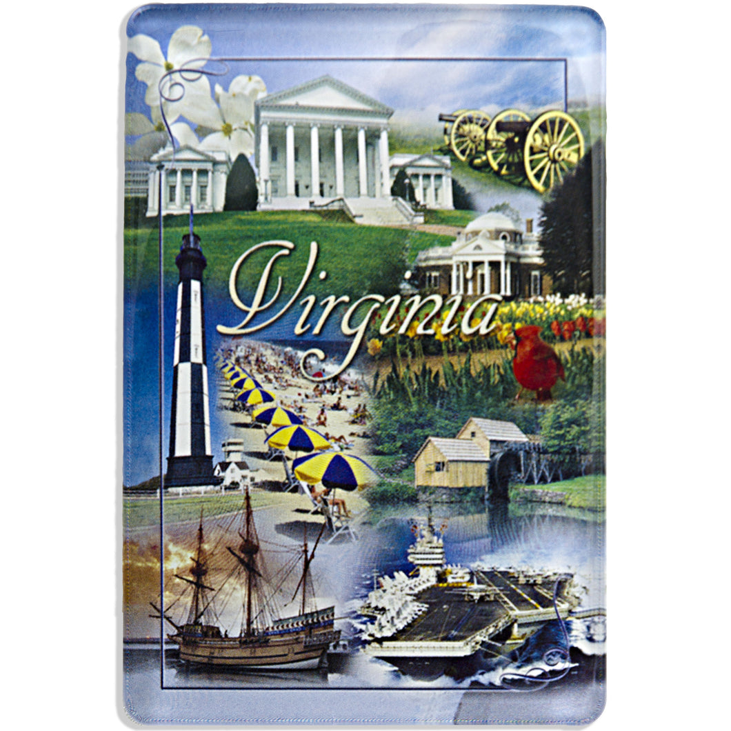 Magnet Thick Lucite Virginia Photo Montage