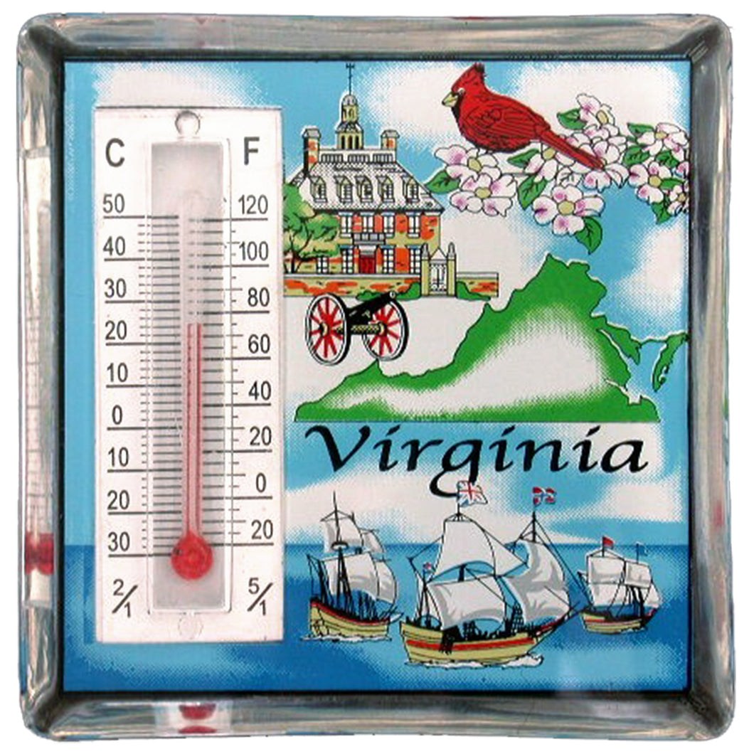Thermometer Magnet Lucite Virginia
