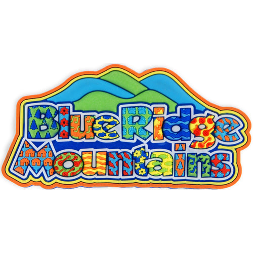 Magnet Raised Word Blue Ridge Mountains