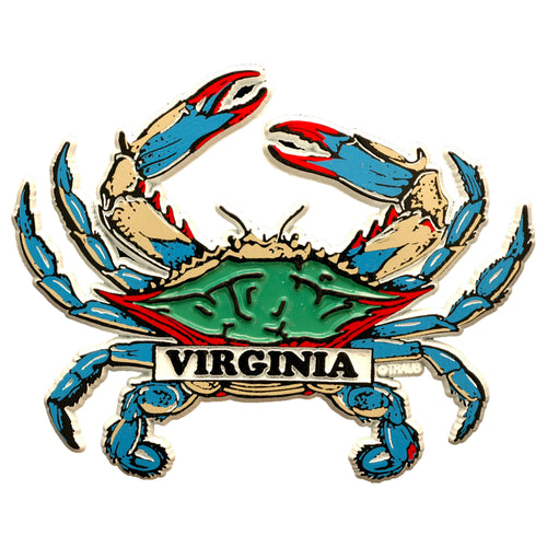 Rubber Magnet Large Virginia Blue Crab