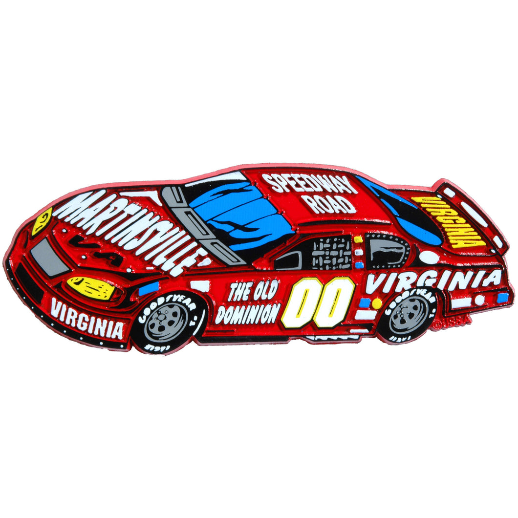 Rubber Magnet Large Martinsville VA Race Car