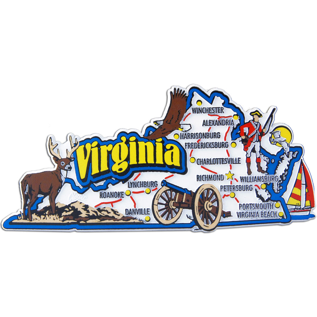Magnet Jumbo Virginia Map