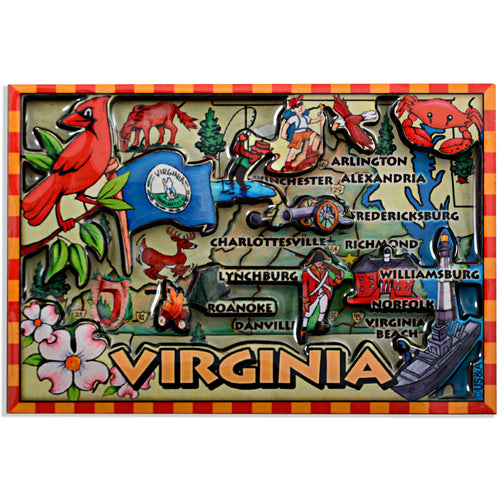 Magnet Dual Level Epoxy Virginia Map