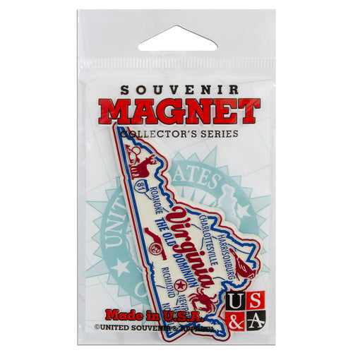 MGVA98 Magnet 3 Color Map Virginia with Cities