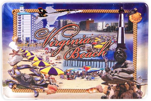 Magnet Thick Lucite Virginia Beach Montage