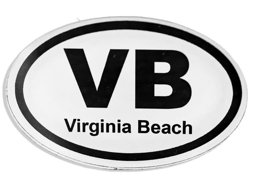 Magnet Thick Lucite VB Virginia Beach Euro Oval