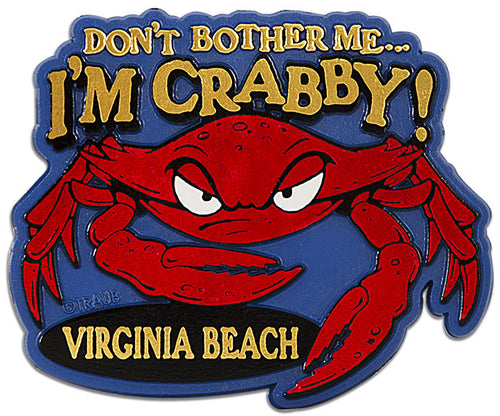 Rubber Magnet Large Virginia Beach...I'm Crabby