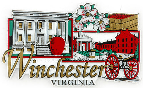 Rubber Magnet Large Winchester Virginia Montage