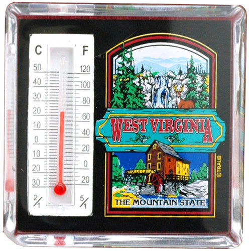 Thermometer Magnet Lucite WV Plaque