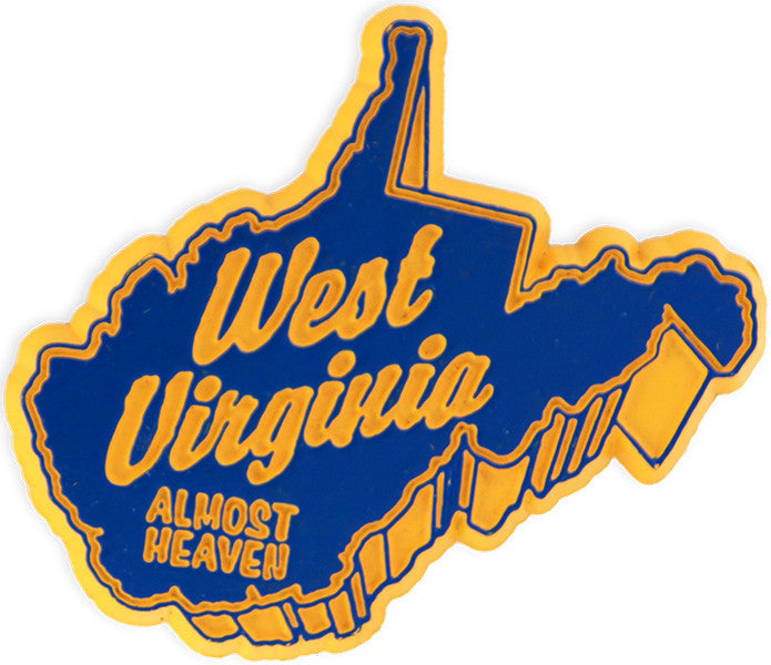 Magnet Small Rubber WV Map Almost Heaven