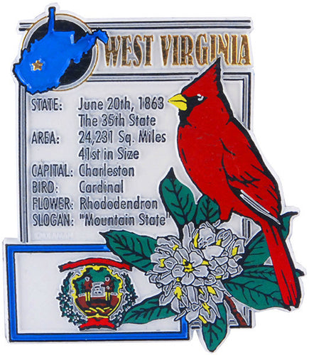 Rubber Magnet Large West Va History