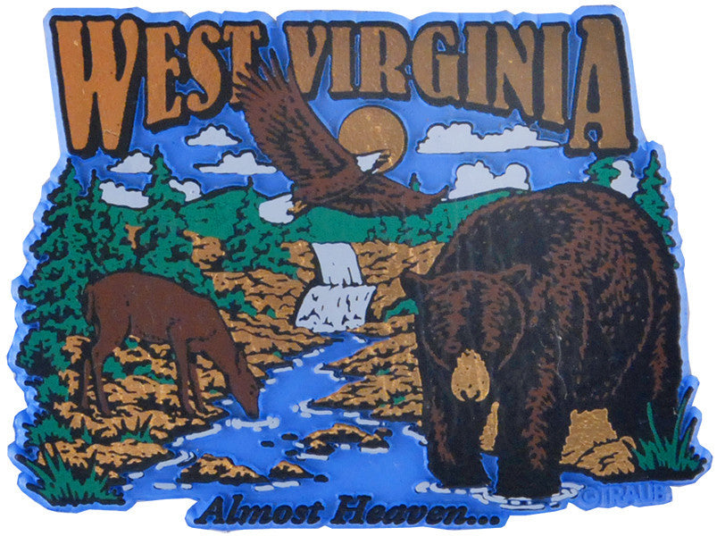 Rubber Magnet Large West Va Wildlife