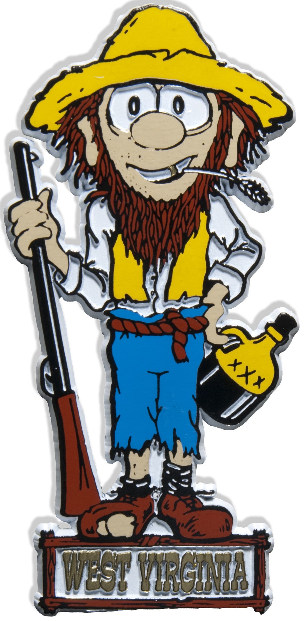 Rubber Magnet Large West Va Hillbilly