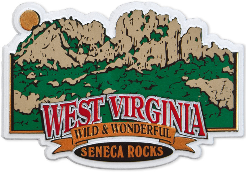 Rubber Magnet Large West Va Seneca Rocks