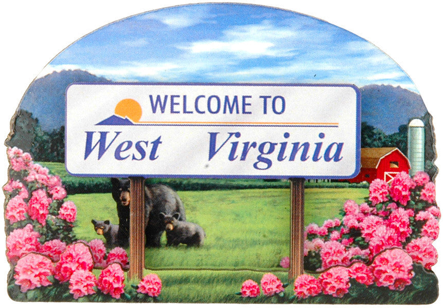 Magnet Wood Welcome Sign West Virginia