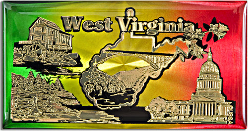 Magnet Rainbow Foil West Virginia