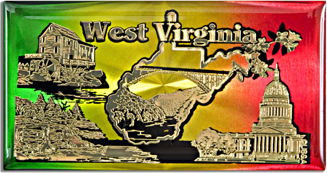 Magnet Rainbow Foil West Virginia