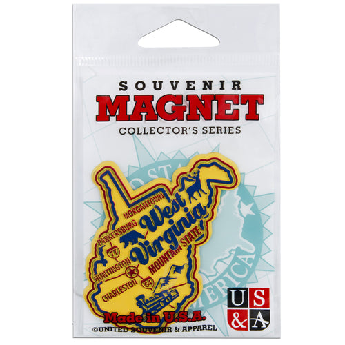 MGWV98 Magnet 3 Color Map West Virginia with Cities