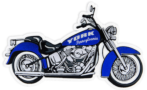 Rubber Magnet Large York Pennsylvania Motorcycle