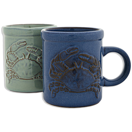 MMCR01 Coffee Mug Mini Pottery Embossed Crab
