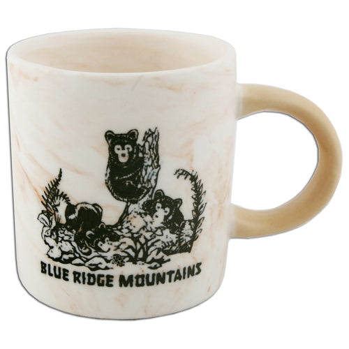 MMVA1 Mini Mug Tan Marble Blue Ridge Mountains