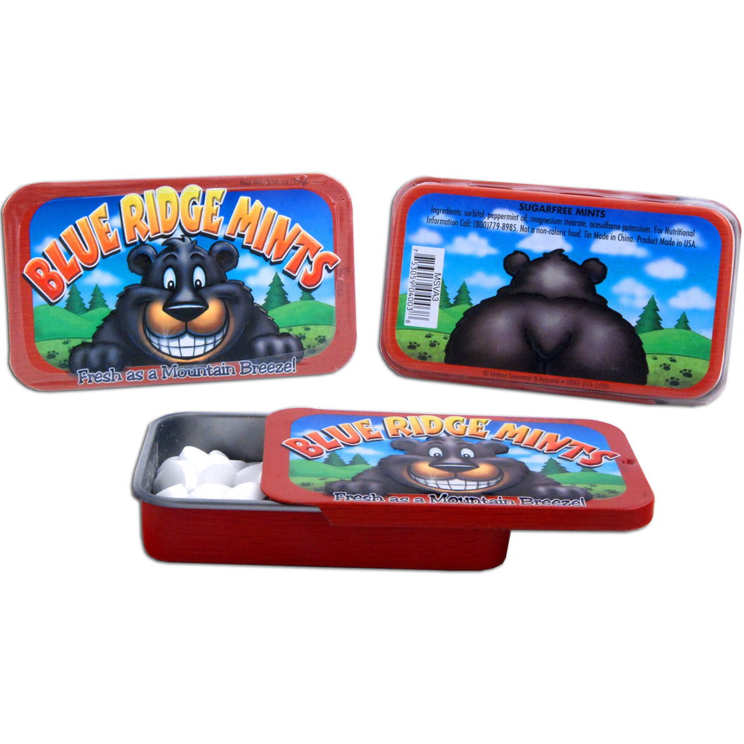 Mints in Tin with Bear Blue Ridge Mountains