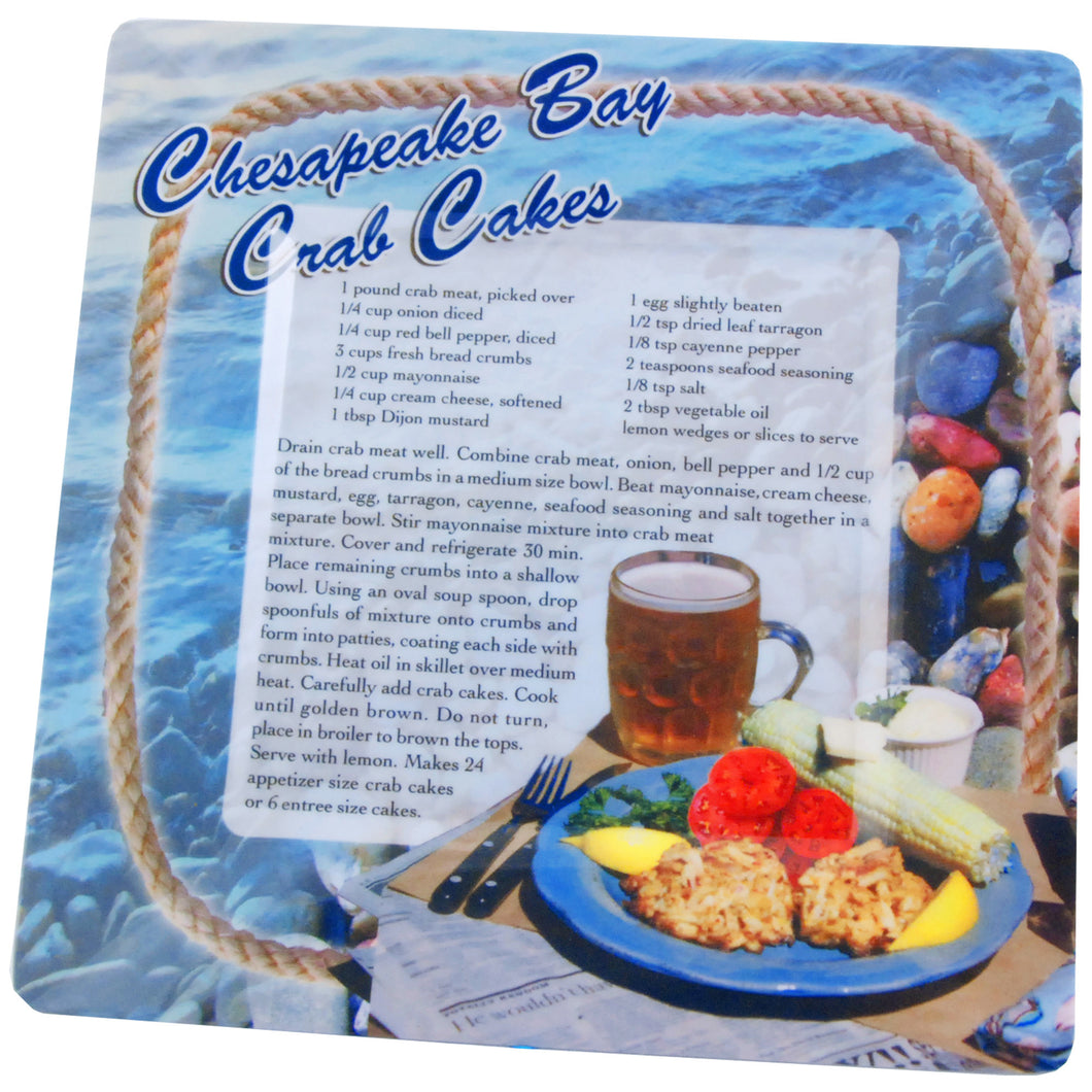 Melamine Snack Tray Chesapeake Bay Crab Cakes