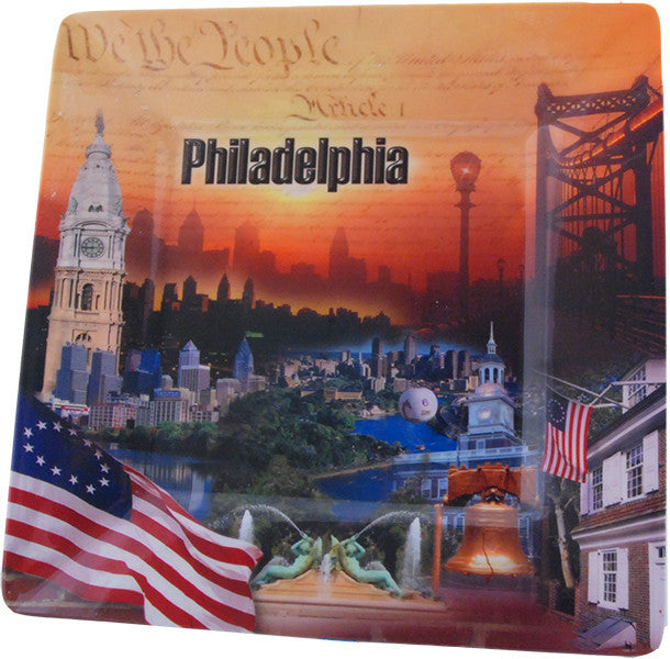 Melamine Snack Tray Square Philadelphia
