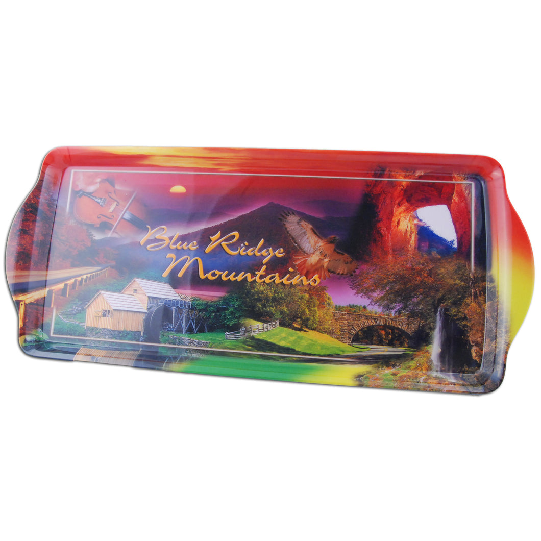 Melamine Snack Tray Large Blue Ridge Mountains