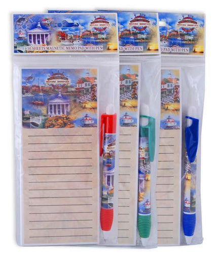 NPAM3 Notepad Magnetic with Pen Annapolis Photo Montage