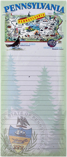 NPPA1 Notepad Magnetic Pennsylvania Map