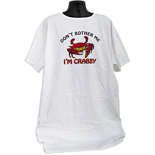 Night Shirt 100% I'm Crabby White