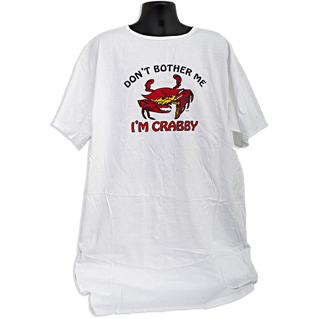 Night Shirt 100% I'm Crabby White