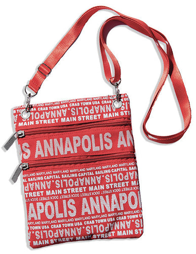 Robin Ruth Neck Wallet - Annapolis Big City RED
