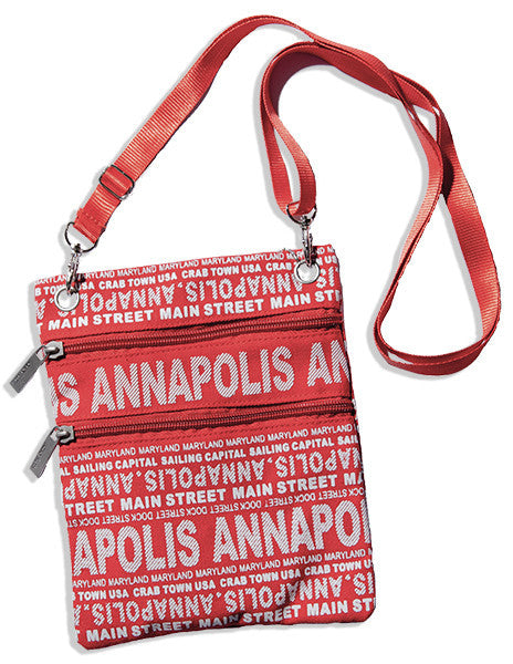 Robin Ruth Neck Wallet - Annapolis Big City RED