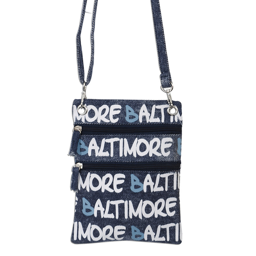 NWBM07 Neck Wallet - Baltimore Repeat DENIM